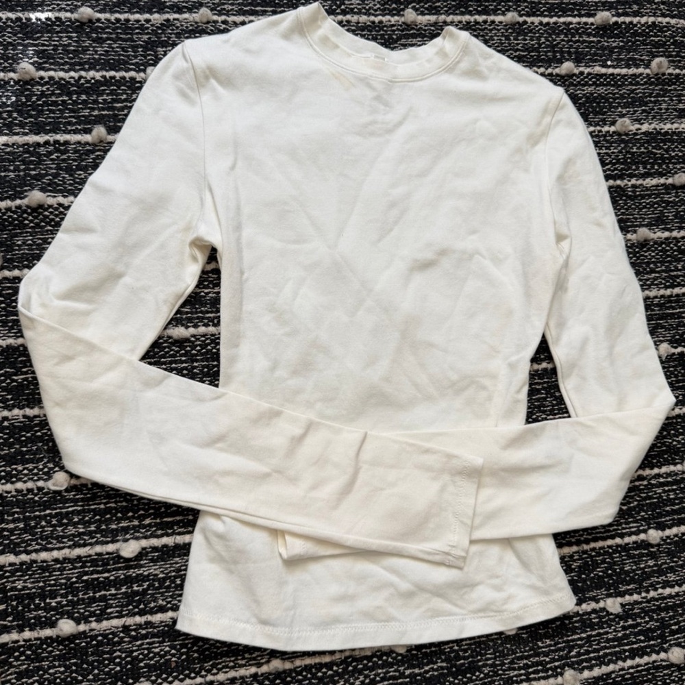 SKIMS Cream Long Sleeve Tee